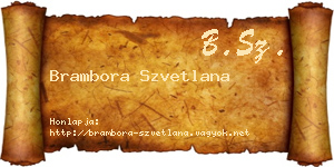 Brambora Szvetlana névjegykártya